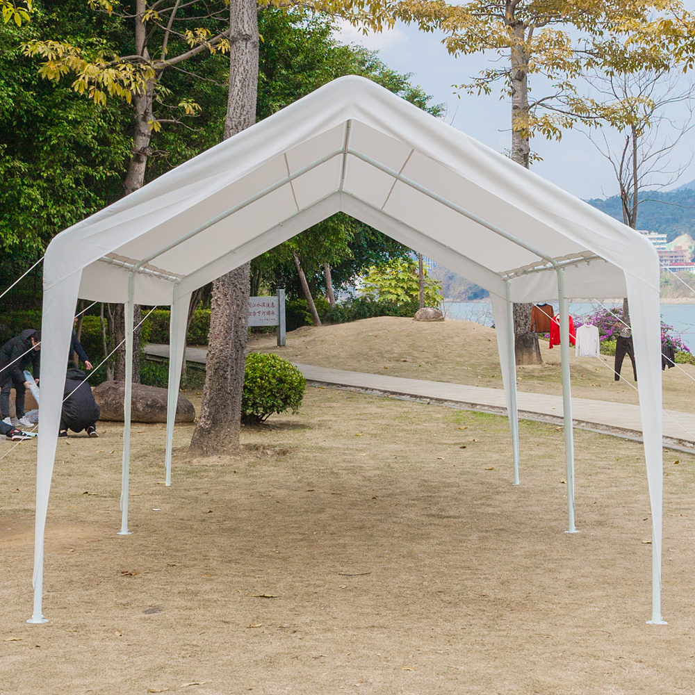10 X 20 Steel Frame Canopy Shelter Portable Carport Car Garage Cover